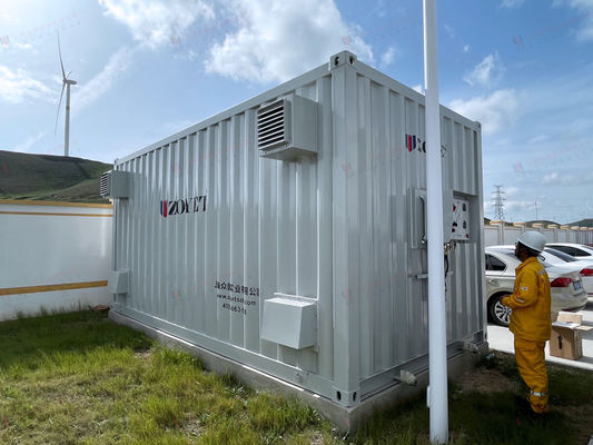Γκρι 20ft Hc Solar Power Container Ανοιχτή πλευρική πόρτα για αποθήκευση ενέργειας